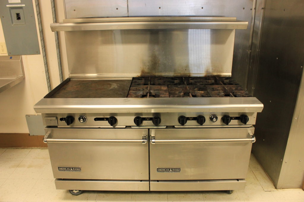 commercial kitchen stove
