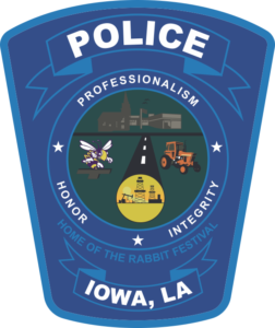 blue Iowa police badge